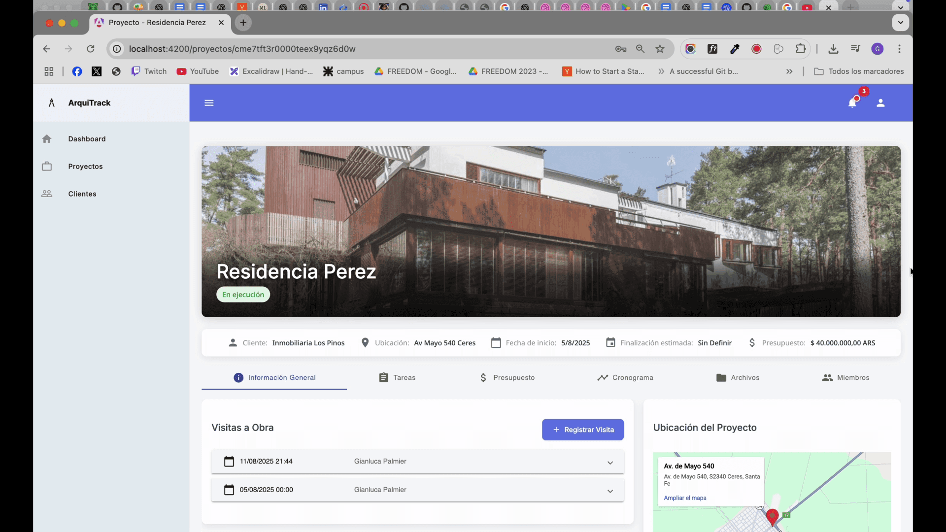 ArquiTrack — Sistema de Gestión de Proyectos de Construcción